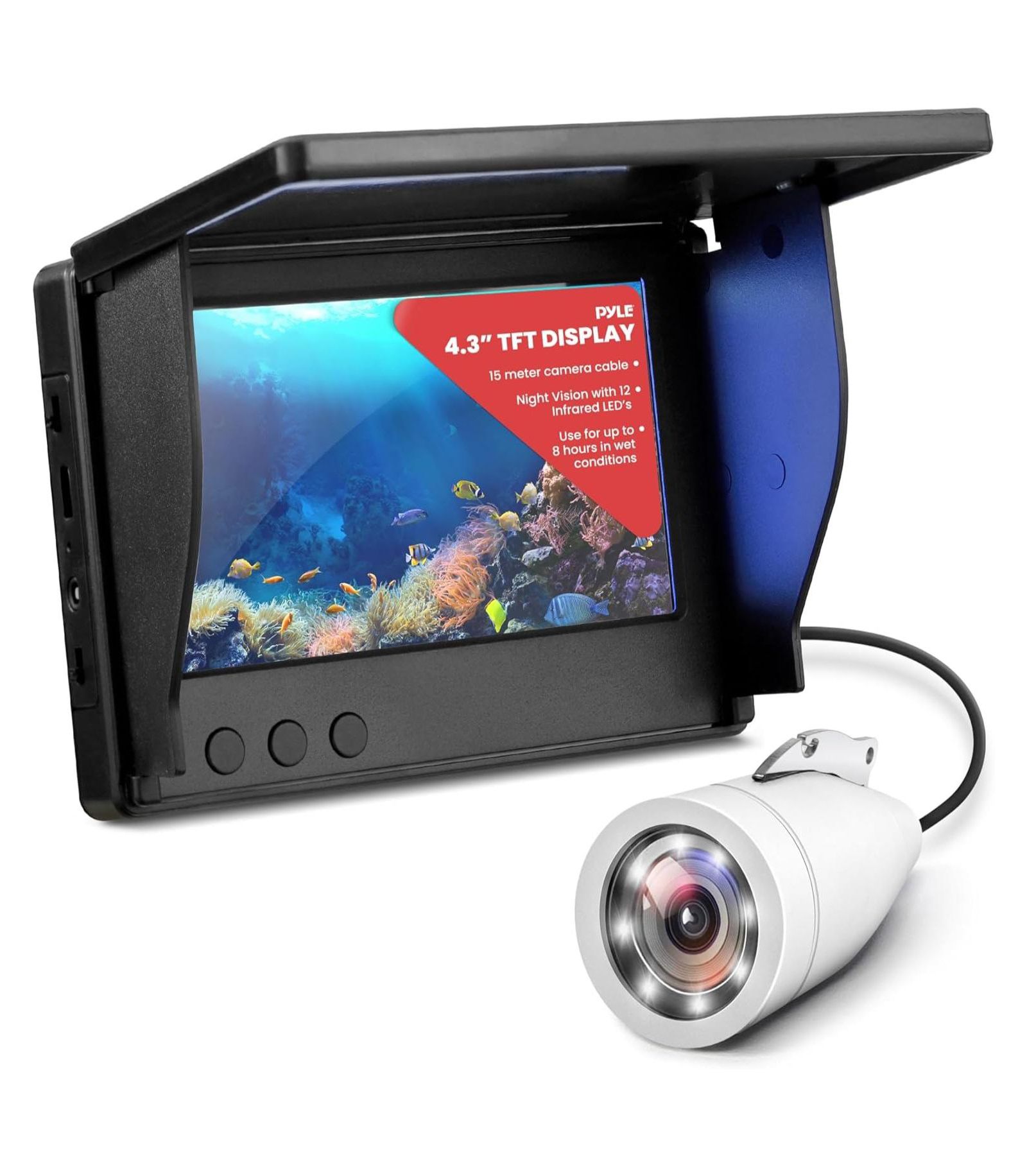 Цифровая морская камера и монитор Pyle Digital Marine System 4.3'' LCD 1000TVL White