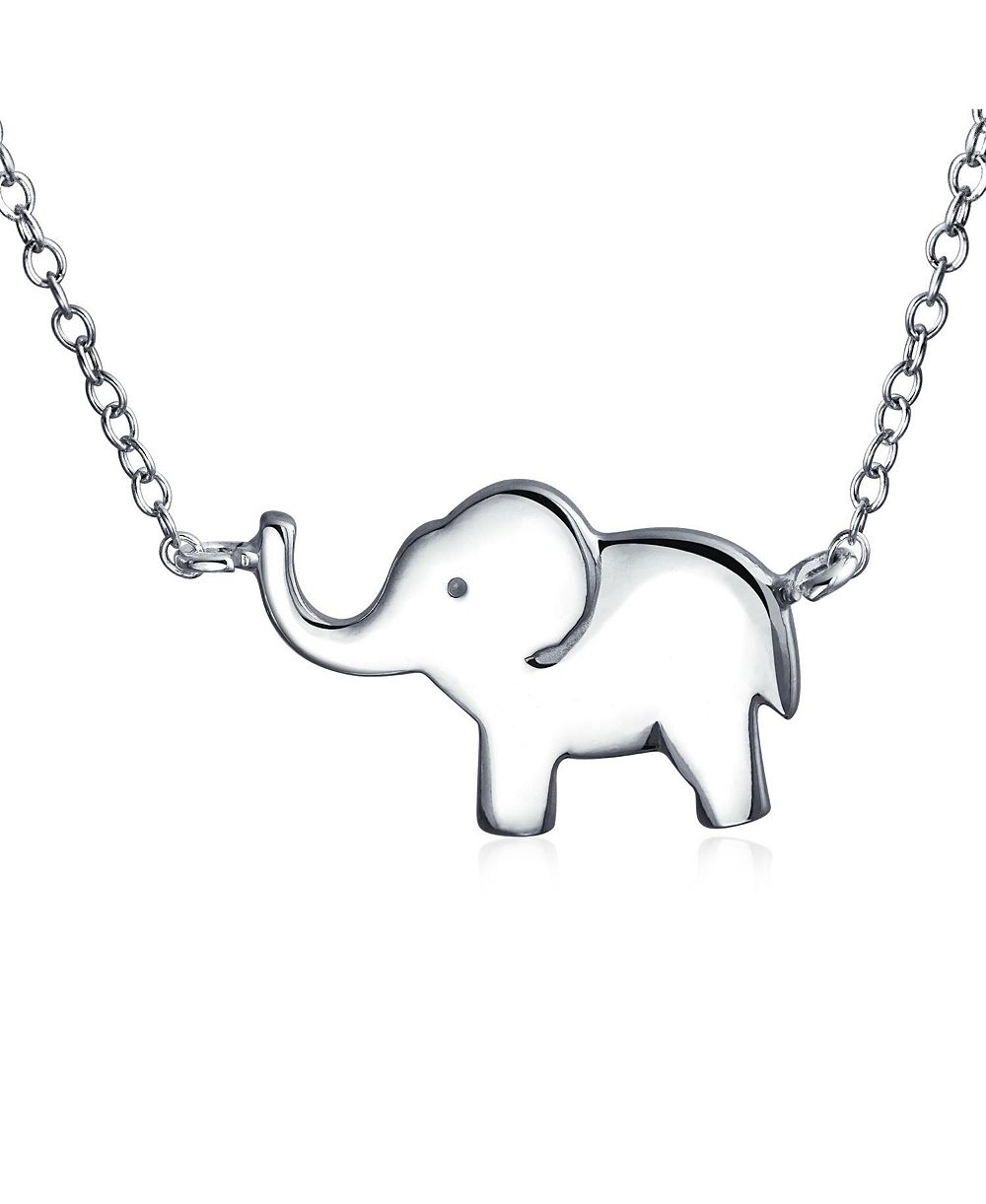 Подвеска-кулон Bling Jewelry Simple Lucky Elephant в серебре