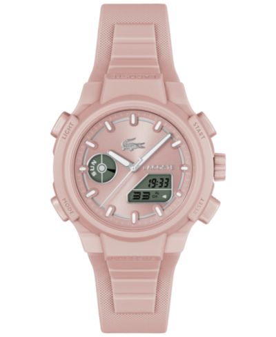 Женские часы Lacoste LC33, розовый силиконовый ремешок, 40mm