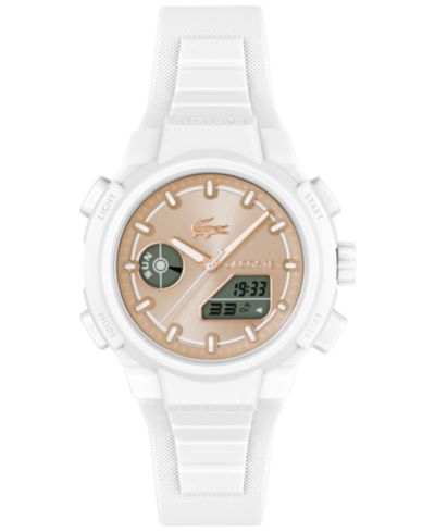 Женские часы Lacoste LC33 с белым силиконовым ремешком, 40mm