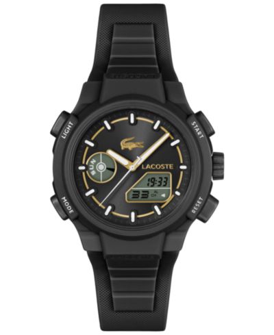 Женские часы Lacoste LC33, черный силиконовый ремешок, 40mm