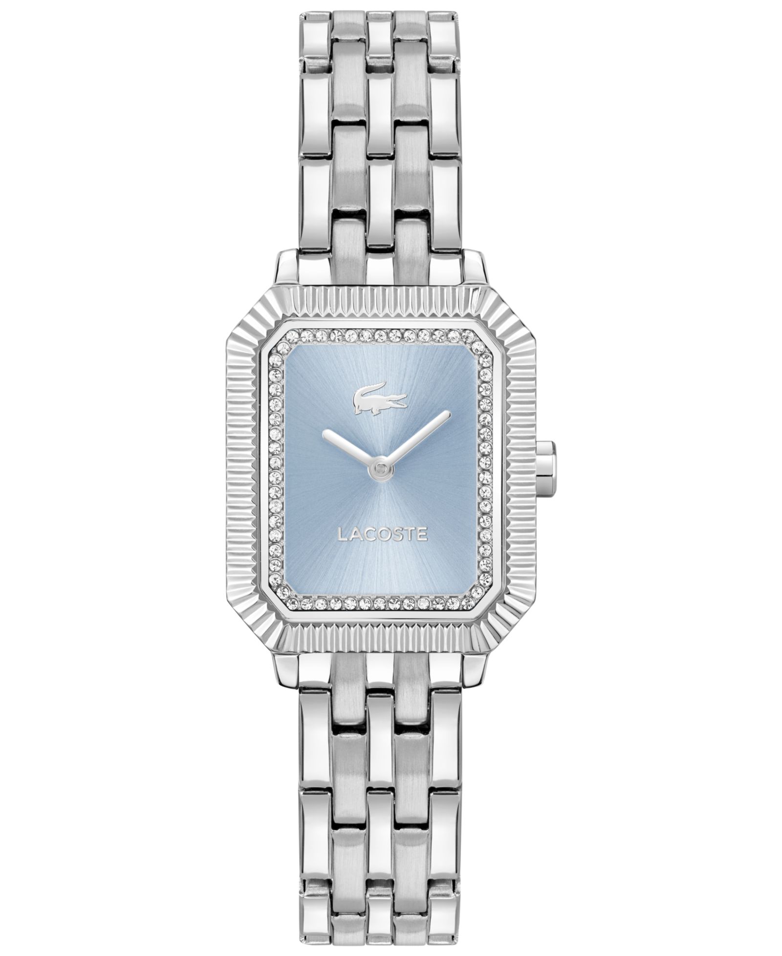 Lacoste Women's Parisienne Silver Tone Stainless Steel Bracelet Watch, 28.3 x 20.7mm