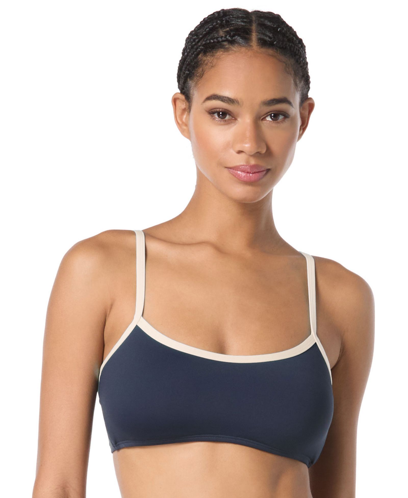 kate spade new york Women's Contrast-Trim Bralette Bikini Top, Exclusively at Macy's