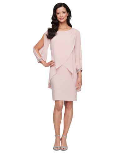 SL Fashions Женское платье Sheath Tulip-Overlay