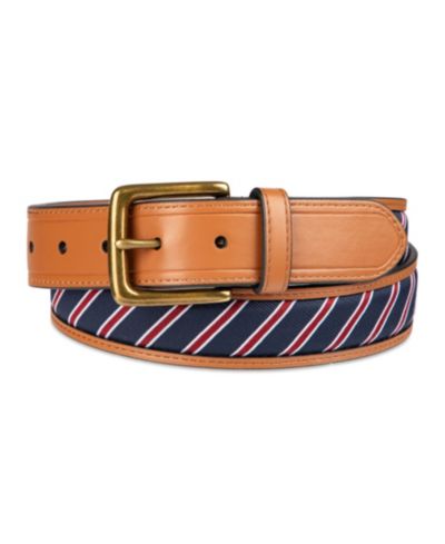 Мужской повседневный ремень Tommy Hilfiger с полосатым плетением