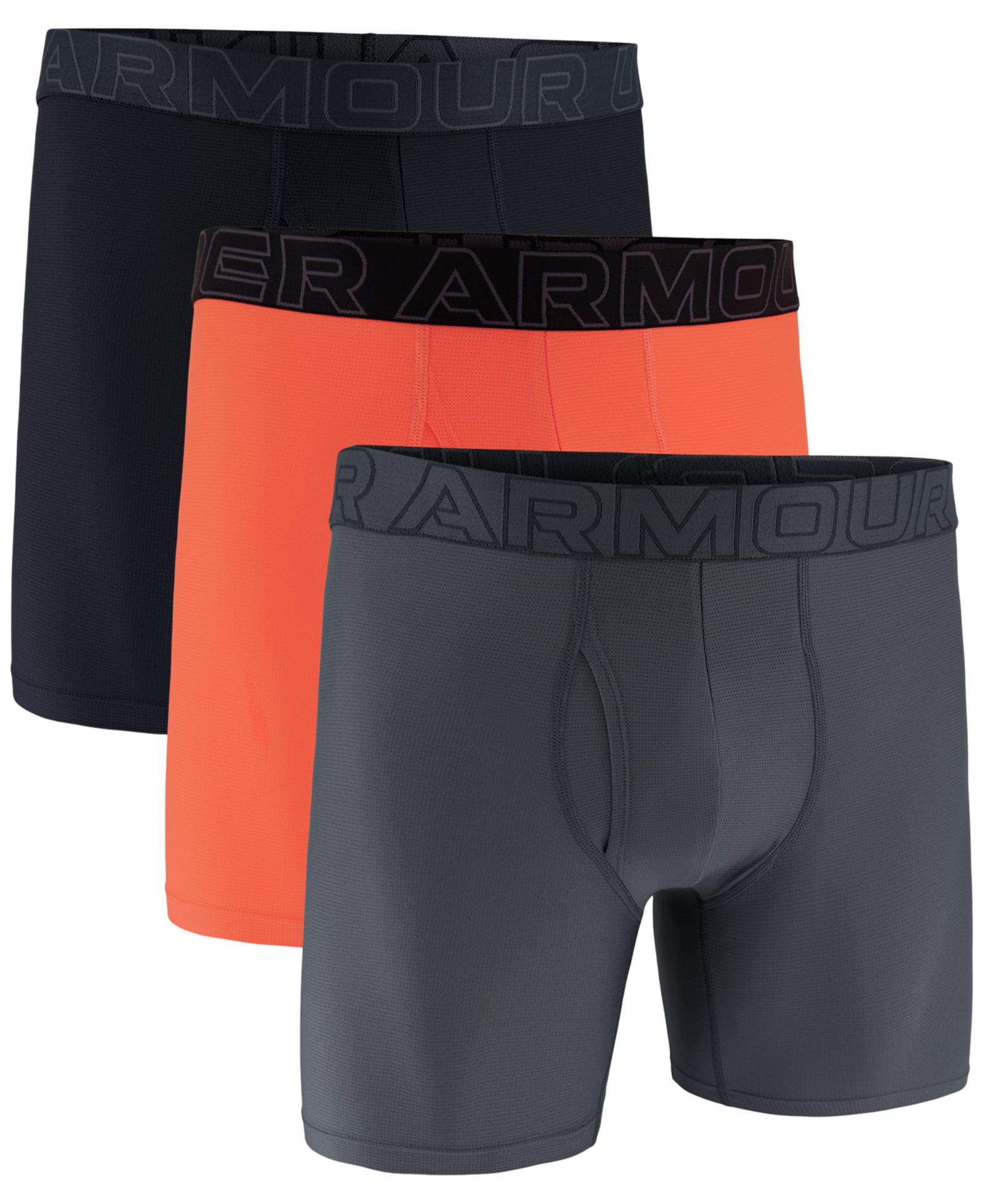 Мужские боксеры-слипы Under Armour Performance Tech Mesh Solid 6" - 3-pack