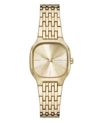 Skagen Women's Mellem Lille Quartz Three-Hand Gold Stainless Steel Watch, 28mm