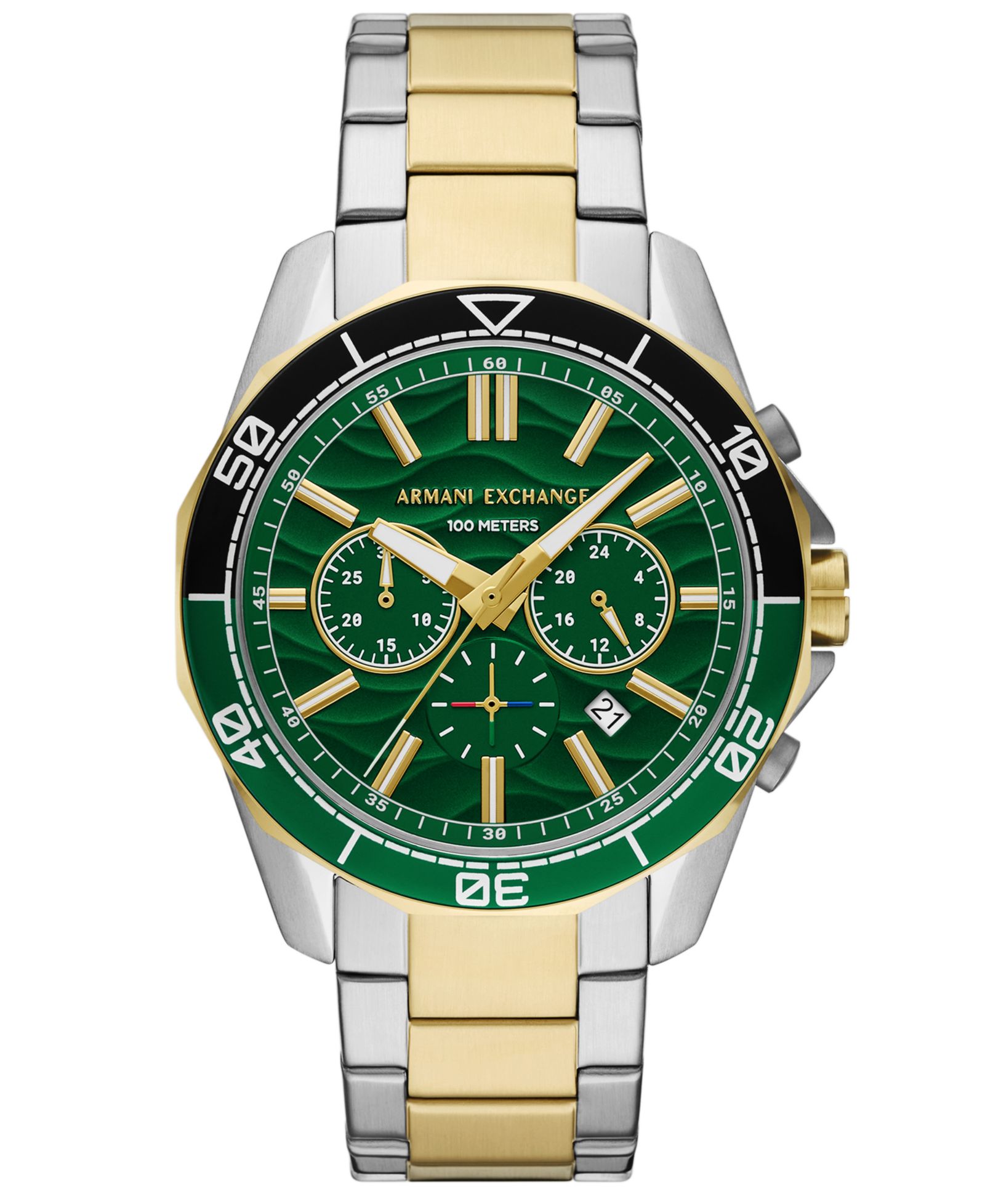Мужские кварцевые часы A|X Armani Exchange Chronograph Two-Tone Stainless-Steel, 44mm