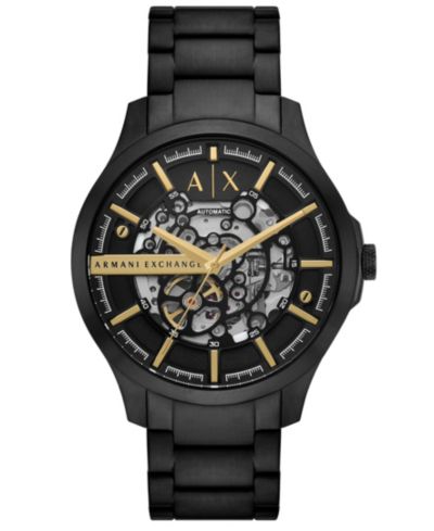 Мужские часы A|X Armani Exchange Automatic Three-Hand Black Stainless-Steel, 46mm