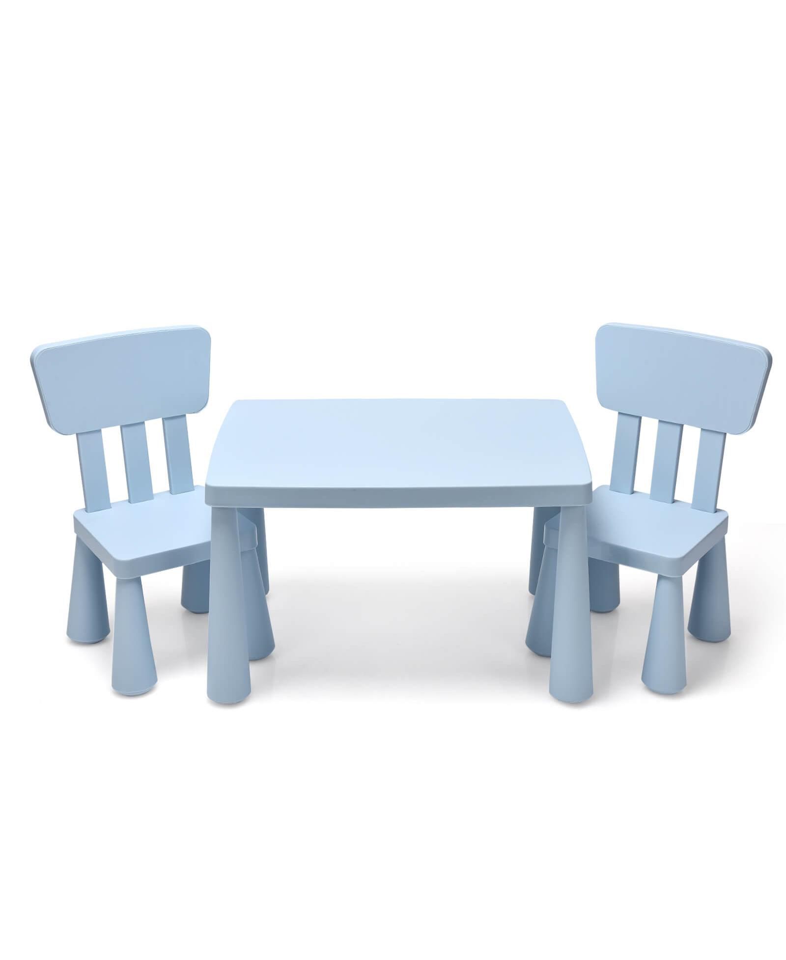 GOUUN Kids 3 Pieces Multi Activity Play Dining Study Table and Chair Set