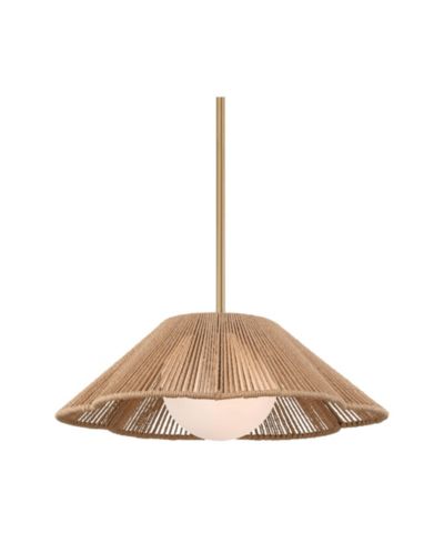 Подвесной светильник 360 Lighting Mylinh, латунь, плетеный канат
