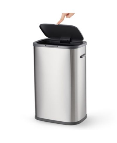 Мусорное ведро, 55 L/14.5 Gallon с выдвижной крышкой, из нержавеющей стали для кухни