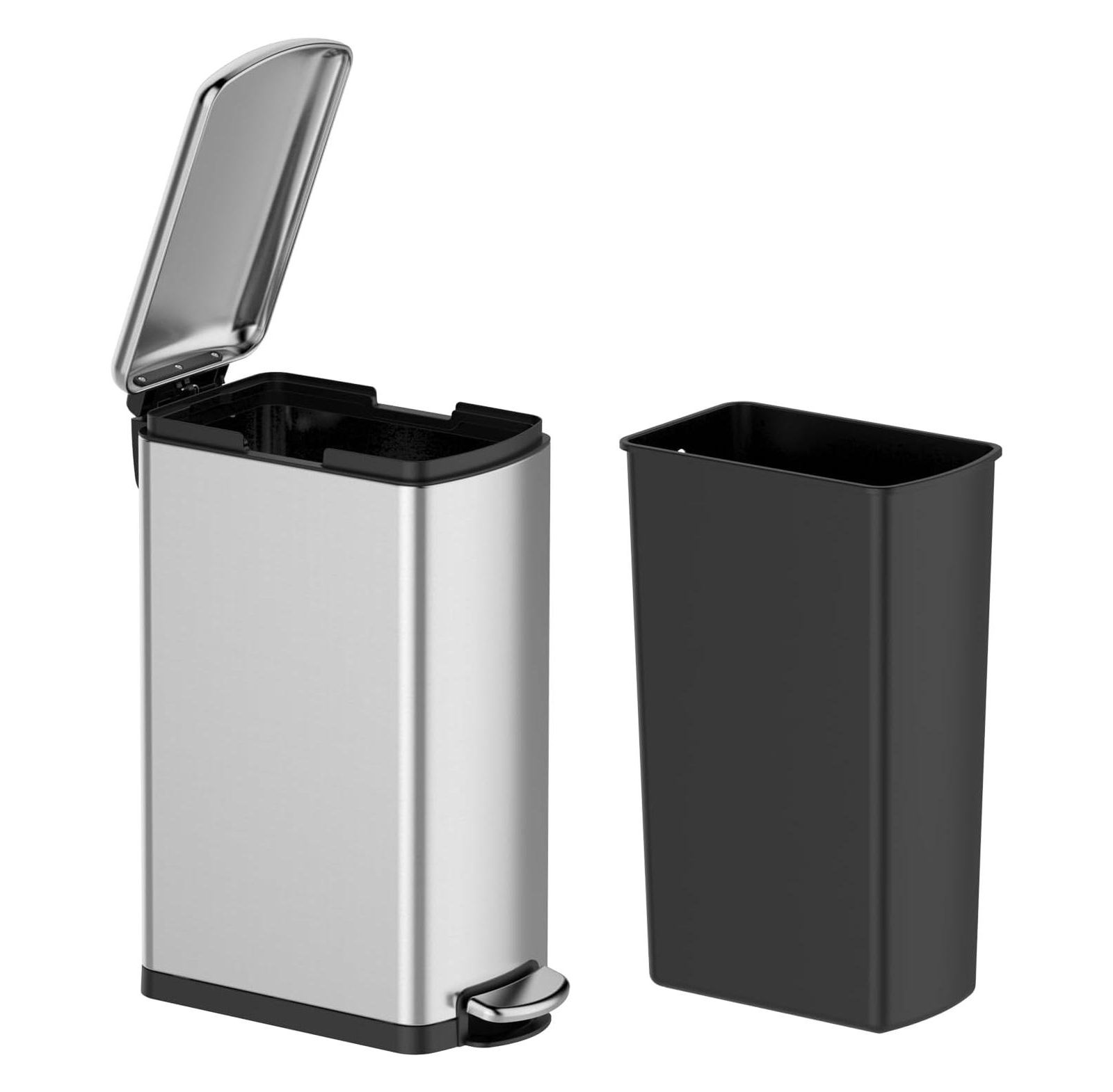 GAOMON 8 Gallon (30L) Slim Kitchen Trash Can, Stainless Steel Garbage Can