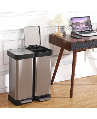 GAOMON 16 Gallon/ 60L Dual Compartment Trash Can