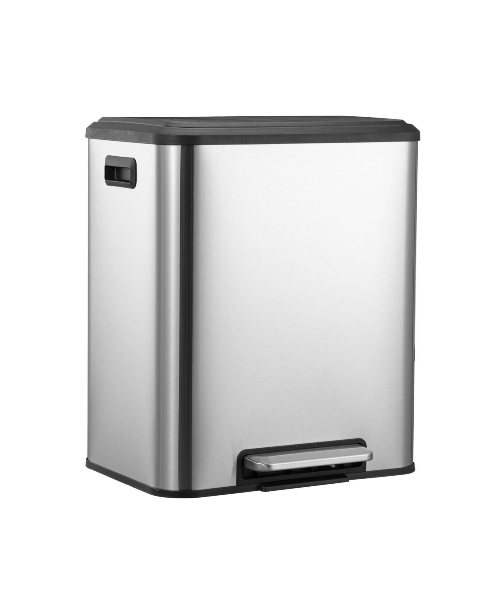 30 Liter / 8 Gallon Rectangular Hands-Free Dual Compartment Recycling Kitchen Step Trash Can