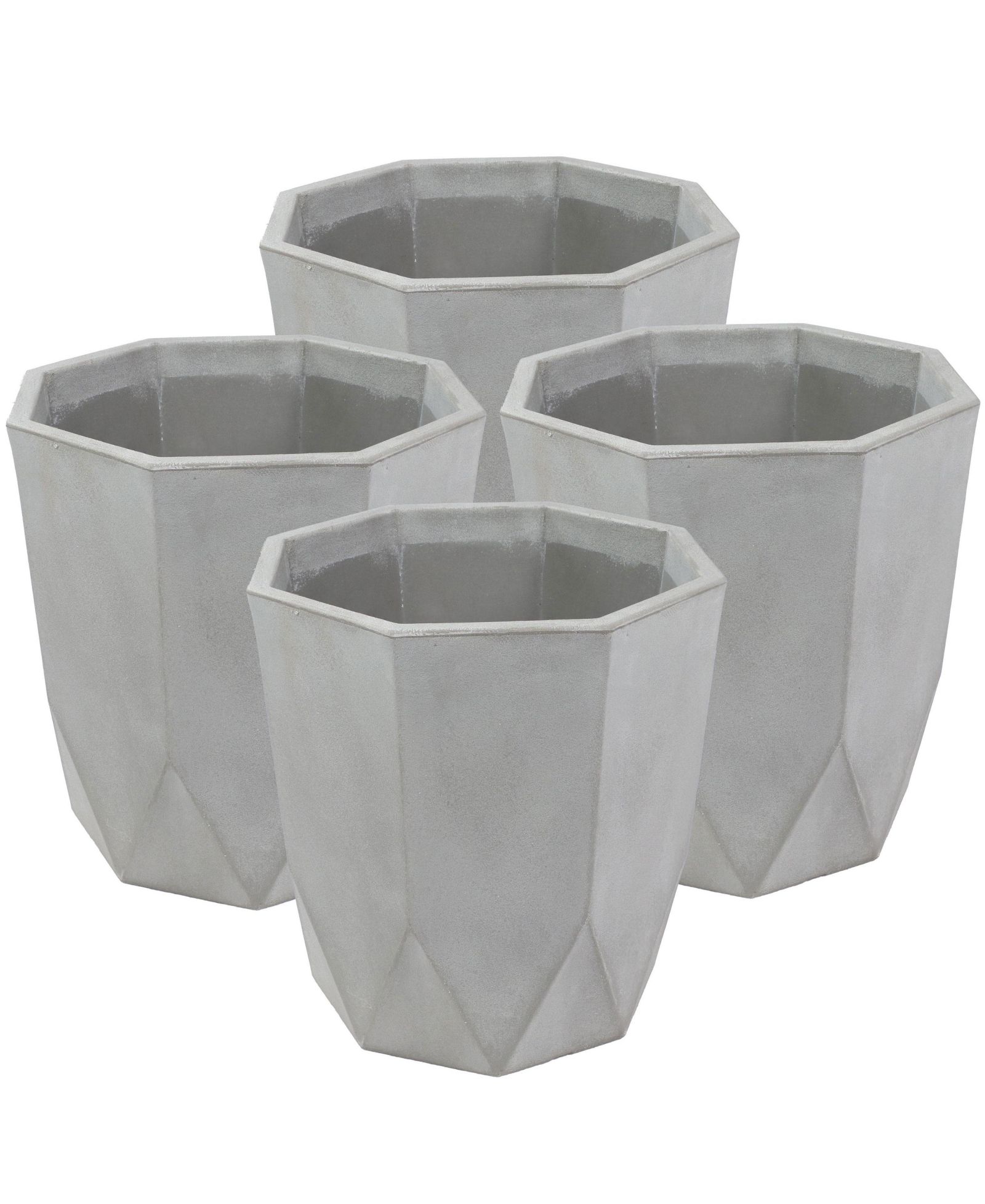 Цветочный горшок Sunnydaze Decor Modern Faceted Polyresin 14.75"