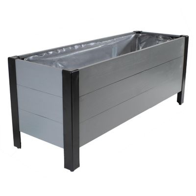 Садовая грядка Sunnydaze Decor Acacia Wood с мешком для растений