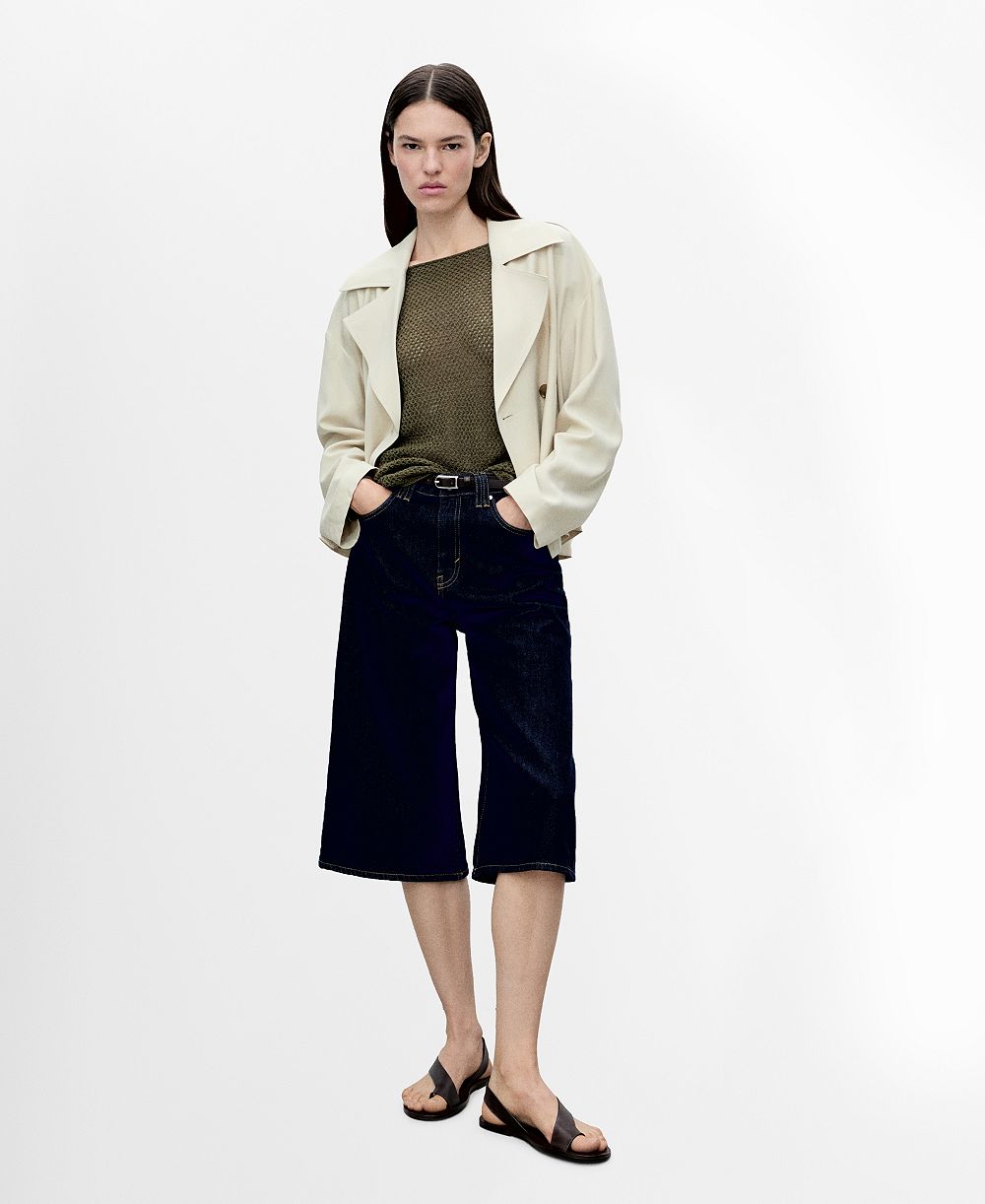 Mango Women's Open-Knit Boat Neck Sweater