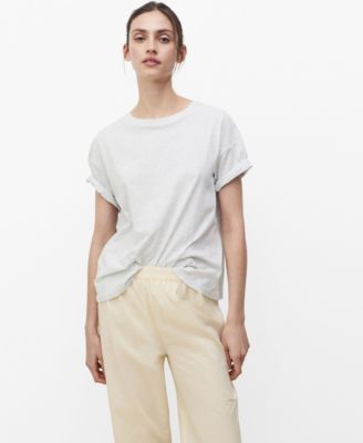 Mango Women's Short-Sleeved Cotton T-Shirt