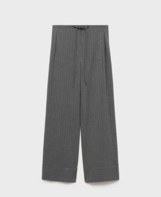 Mango Women's Chalk-Stripe Straight Trousers