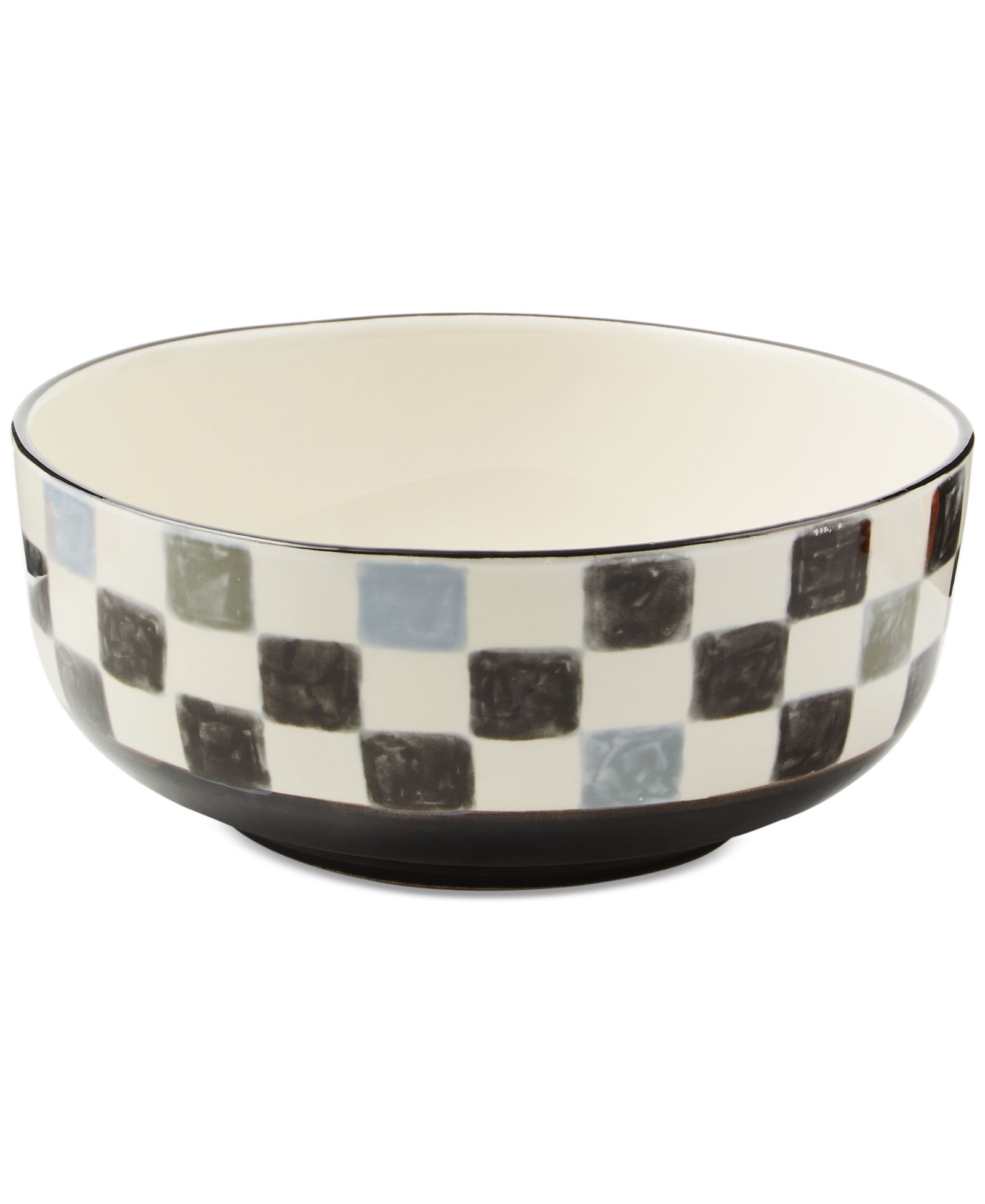 Сервировочная чаша MacKenzie-Childs Black Check, 112-oz.