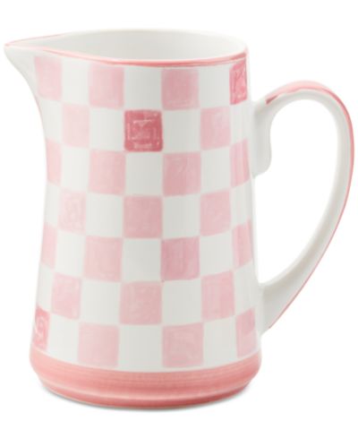 MacKenzie-Childs Pink Check Pitcher