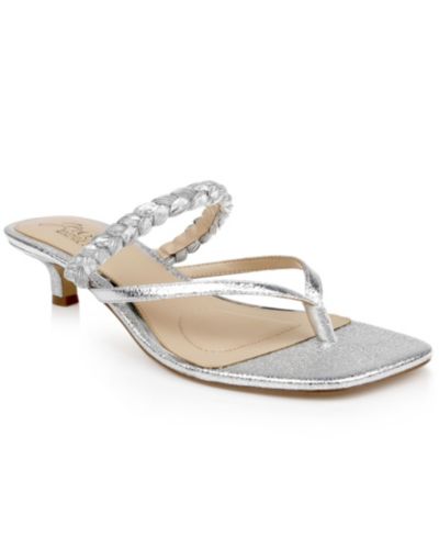 Jewel Badgley Mischka Women's Nadya Kitten Heel Sandals