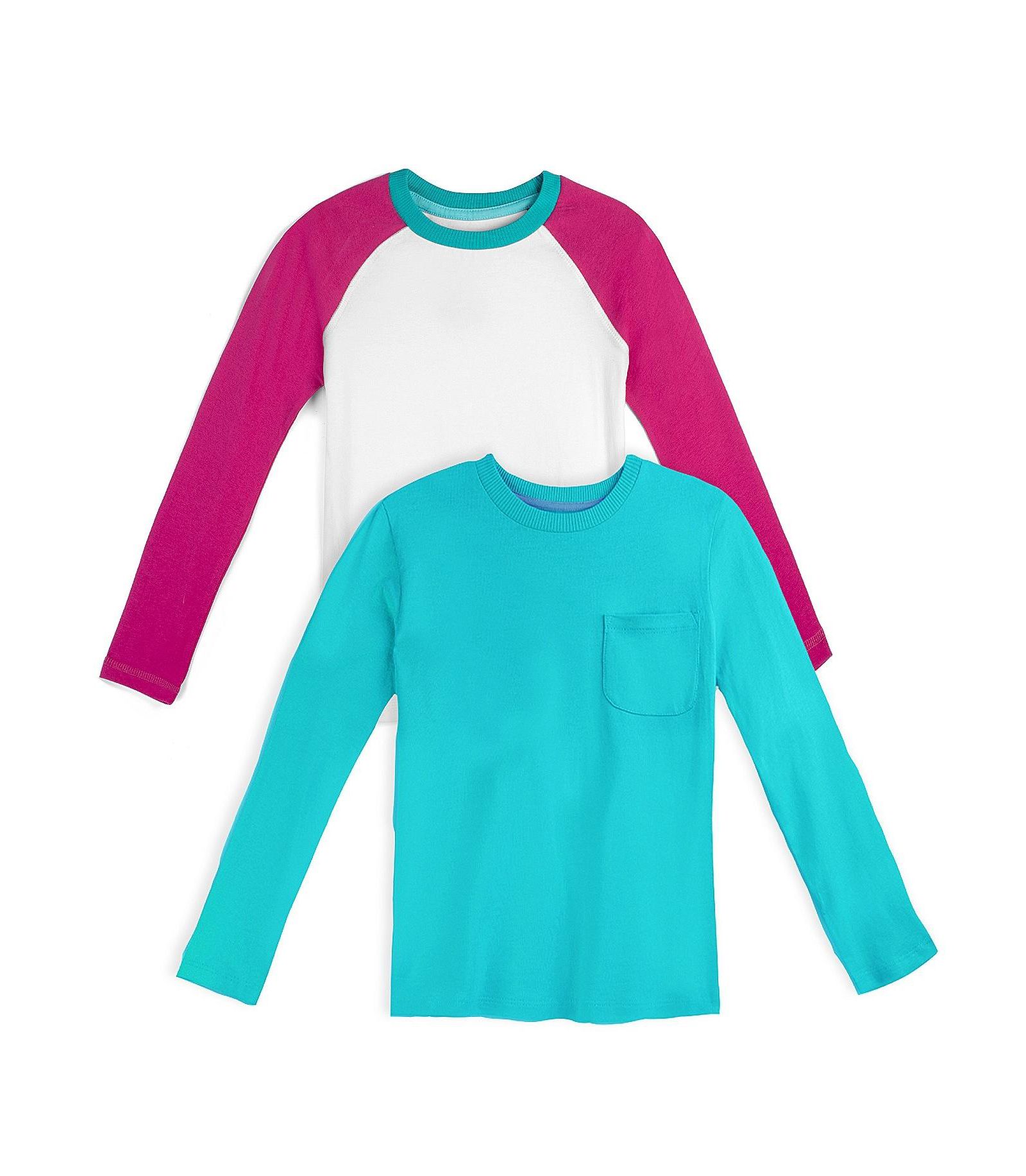 Mightly Girls 2pk Fair Trade Organic Cotton Long Sleeve T-Shirts