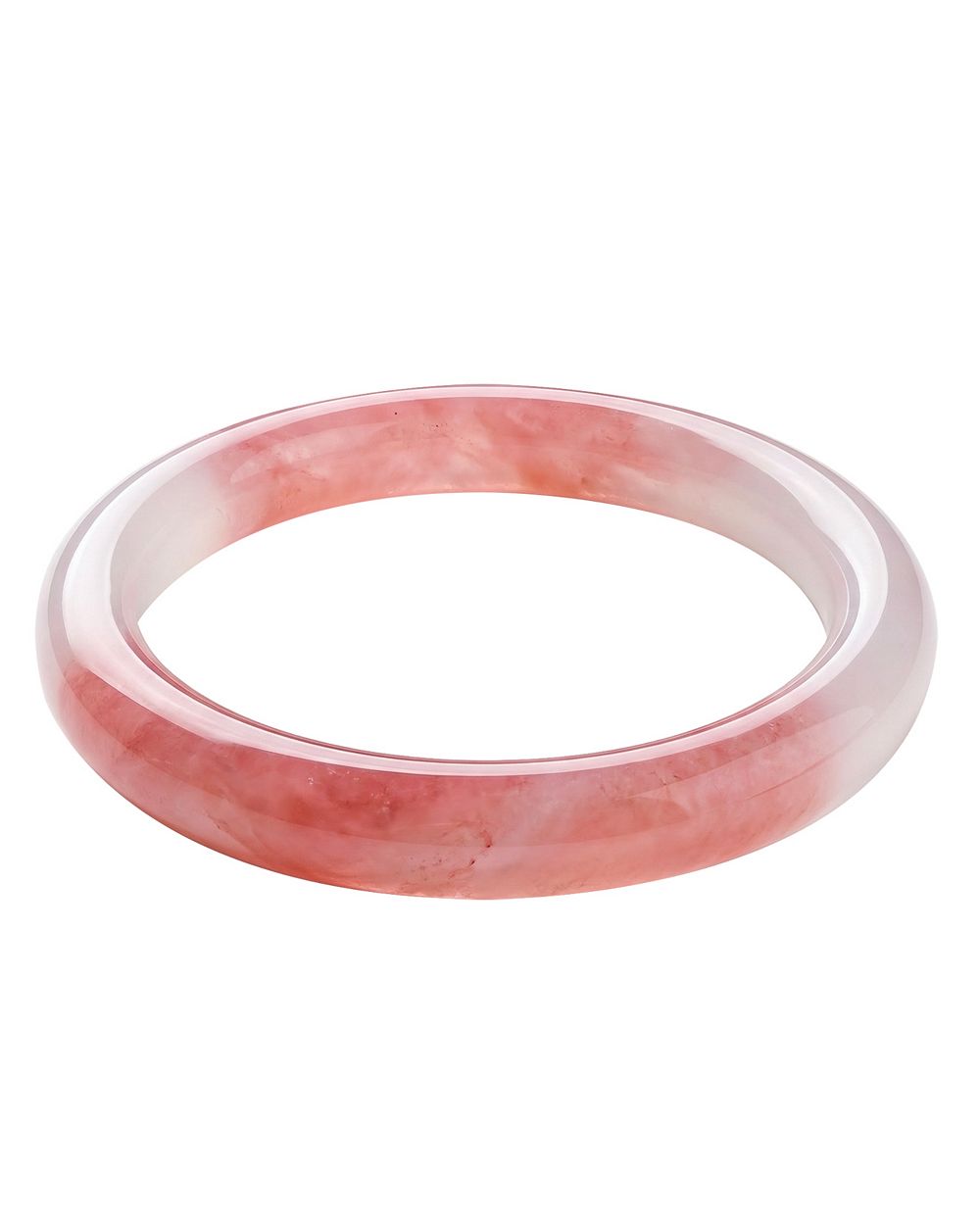 seree браслет Blush skinny Pink skinny round jade stone