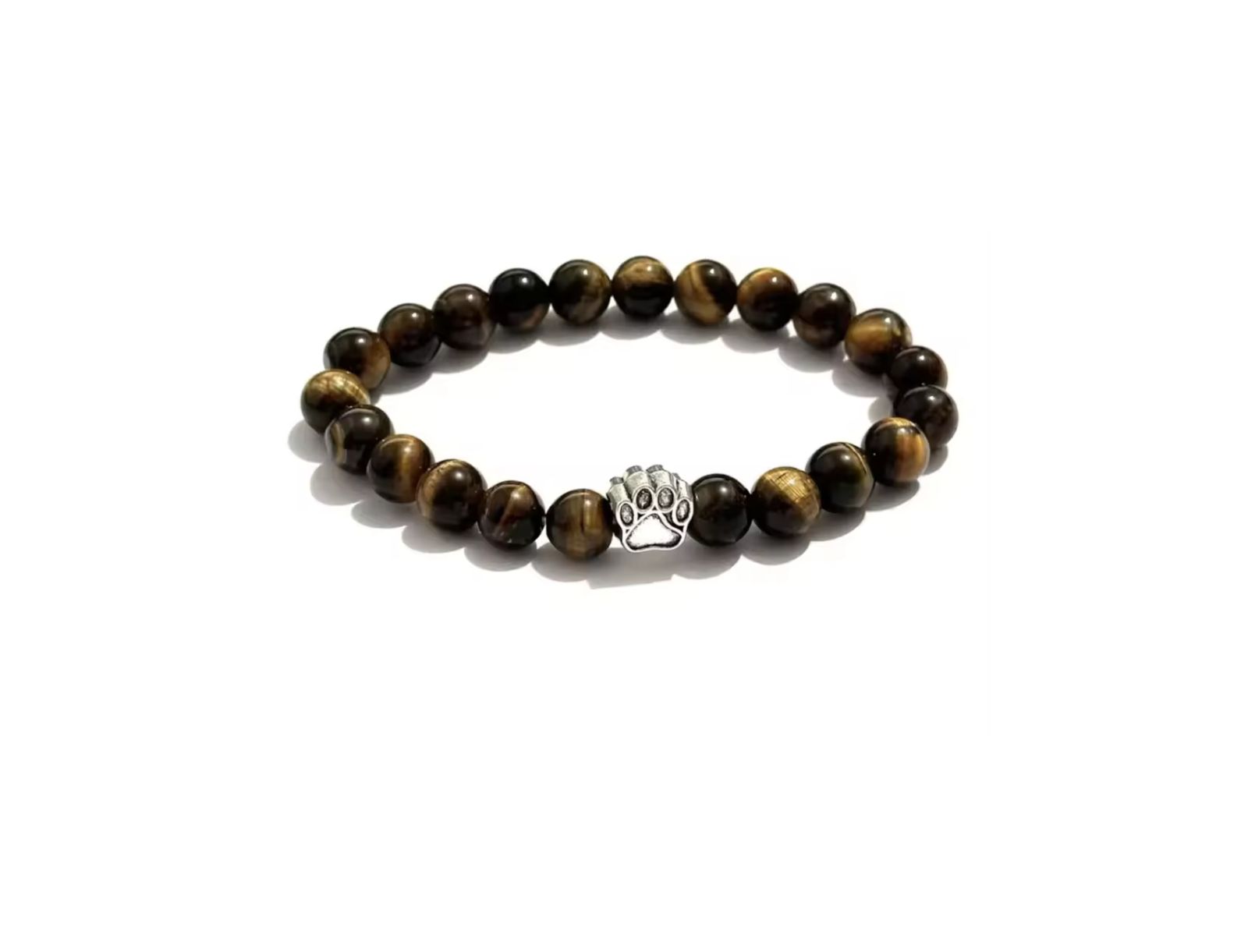 Браслет PawZee Tiger's Eye Paw Print Charm Bracelet