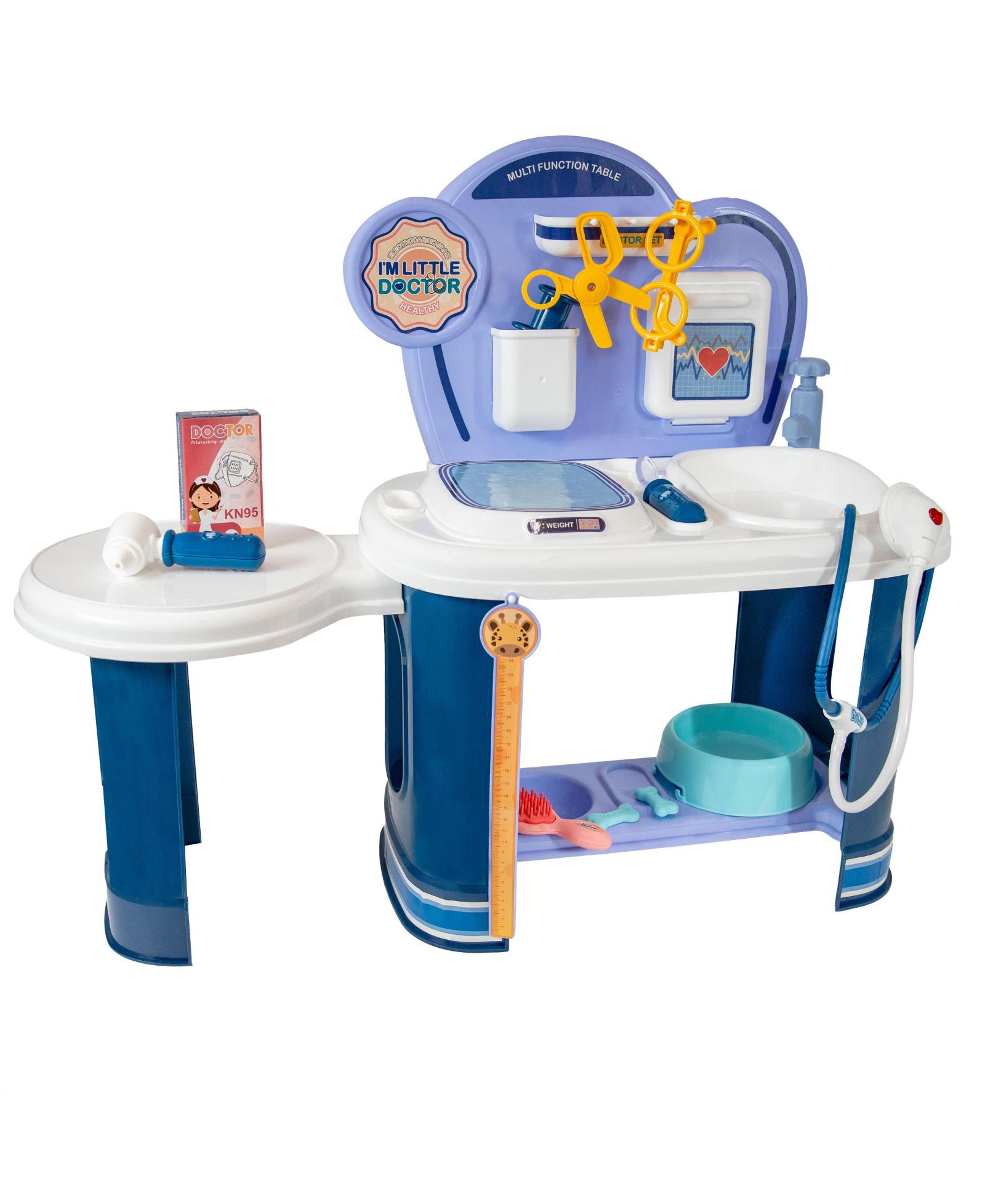 Sunnydaze Decor Little Doctor Interactive Stethoscope with Lights and Sounds 12-Piece Pretend Play Vet Station, Ages 3+