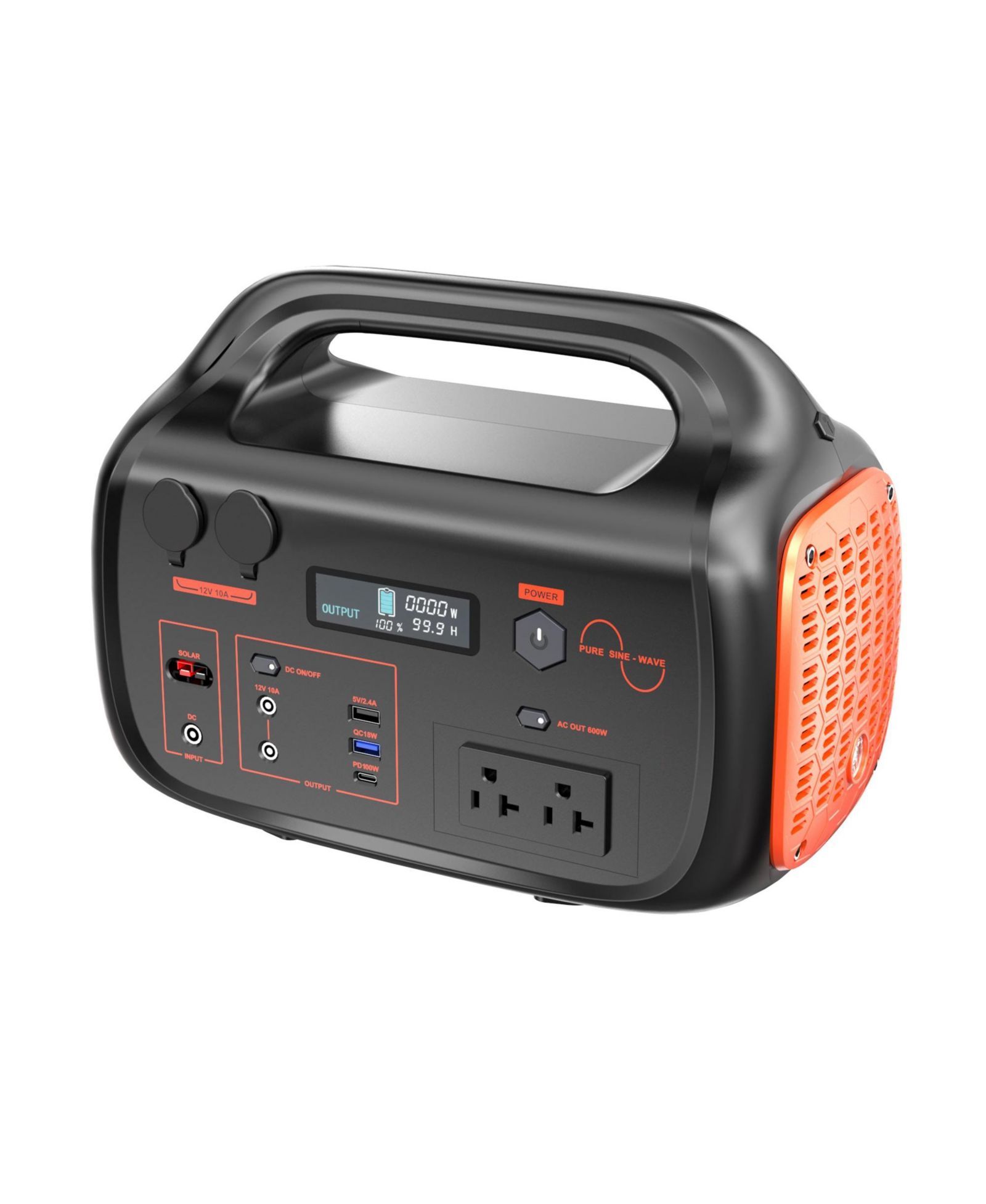 Mondawe Портативная электростанция 600W, 655.2Wh, 2550mAh с разъемом AC