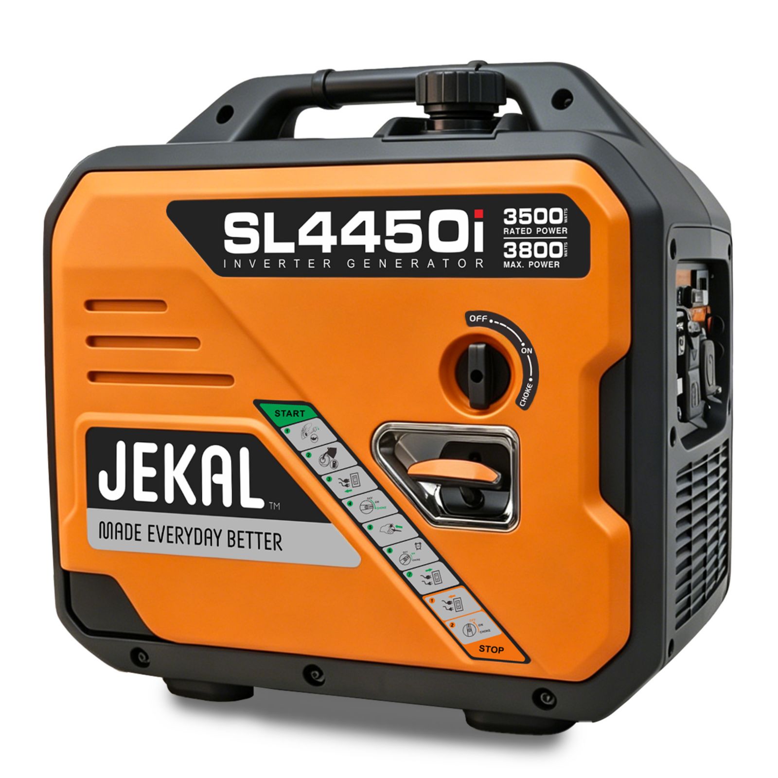 Mondawe 3500W-3800W Portable Inverter Generator Power Station Electric Start with Eco Mode