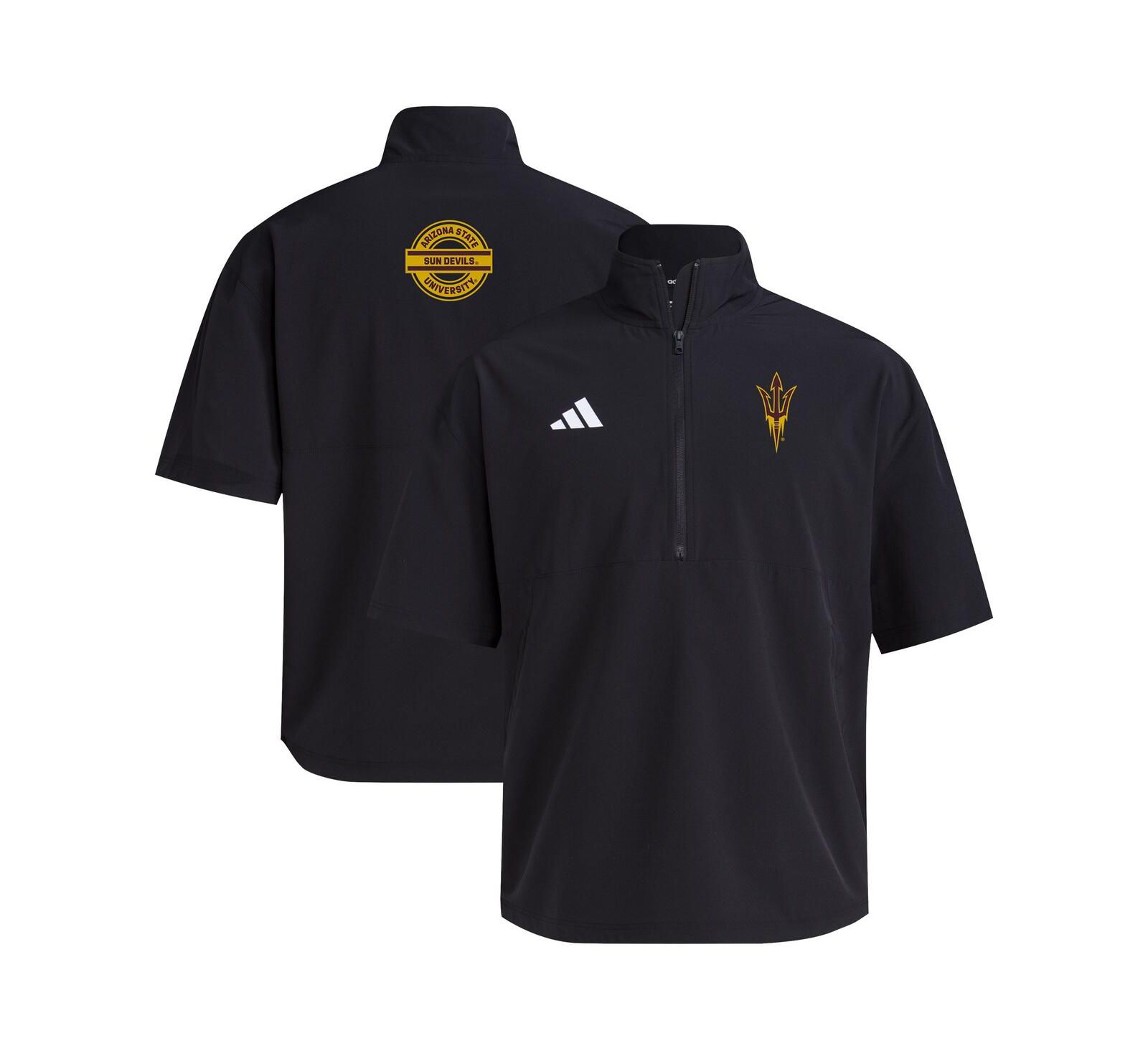 Adidas Men's Black Arizona State Sun Devils 2024 Half-Zip Short Sleeve Training Jacket