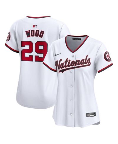 Женская джерси Nike James Wood White Washington Nationals Home Limited Player