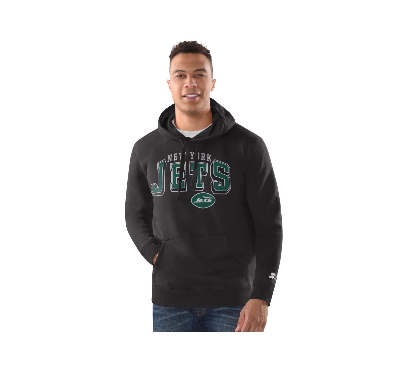 Starter Men's Charcoal New York Jets Vintage Pullover Hoodie