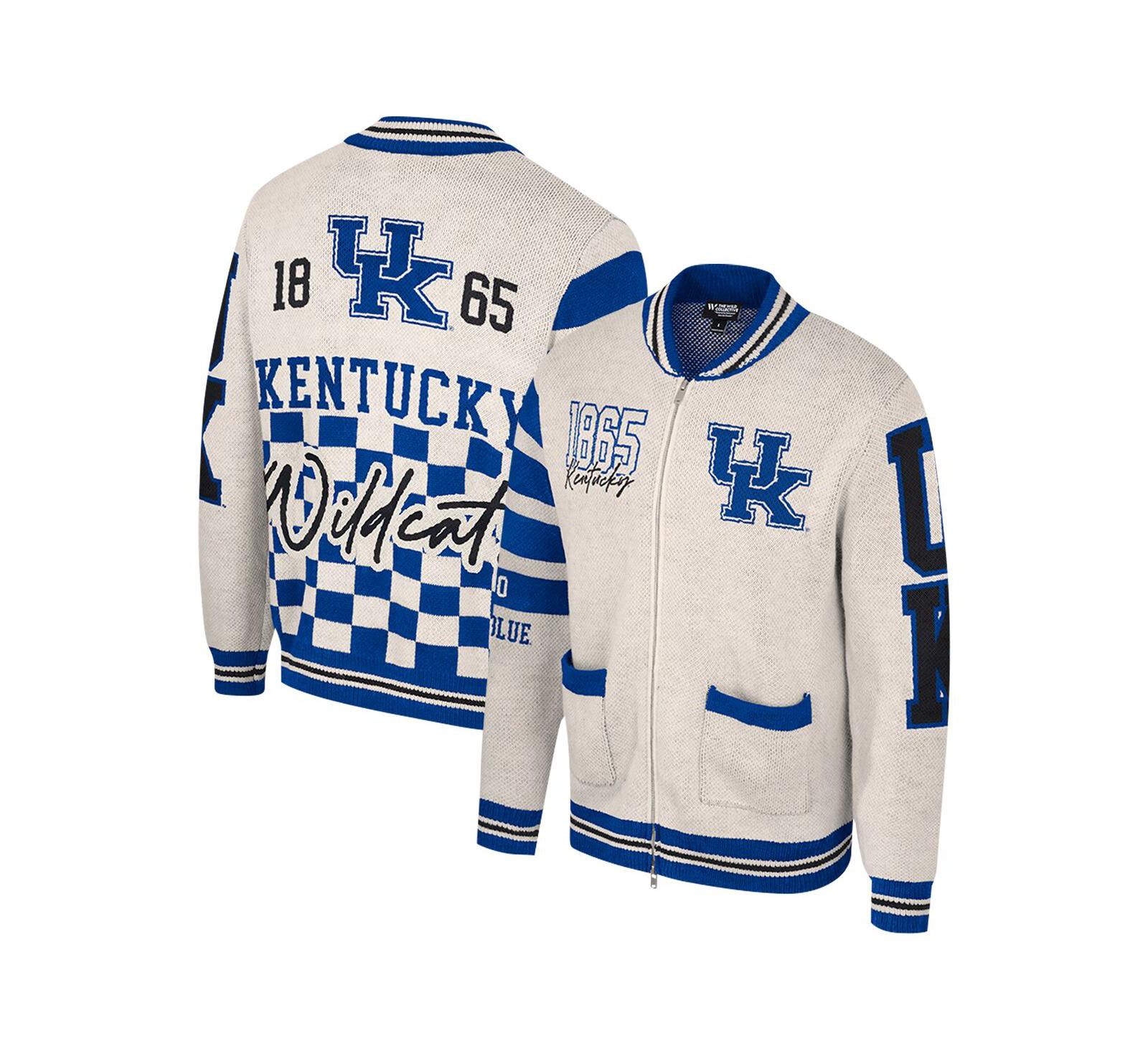 Colosseum Женский джемпер Colosseum Cream Kentucky Wildcats Jacquard с полной молнией