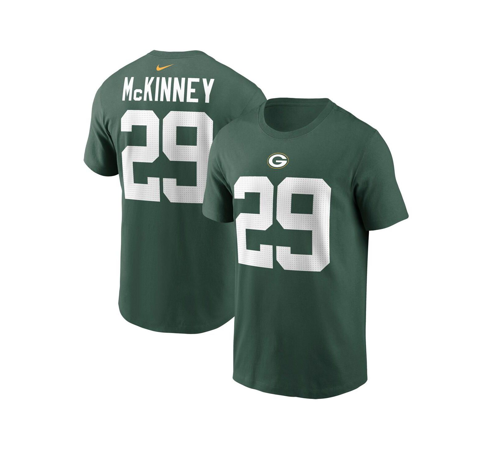 Nike Men's Xavier McKinney Green Green Bay Packers Name & Number T-Shirt