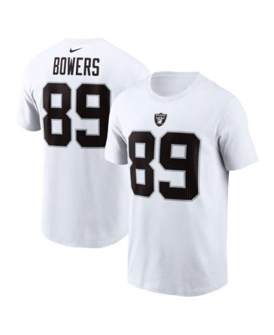 Nike Men's Brock Bowers White Las Vegas Raiders Name & Number T-Shirt