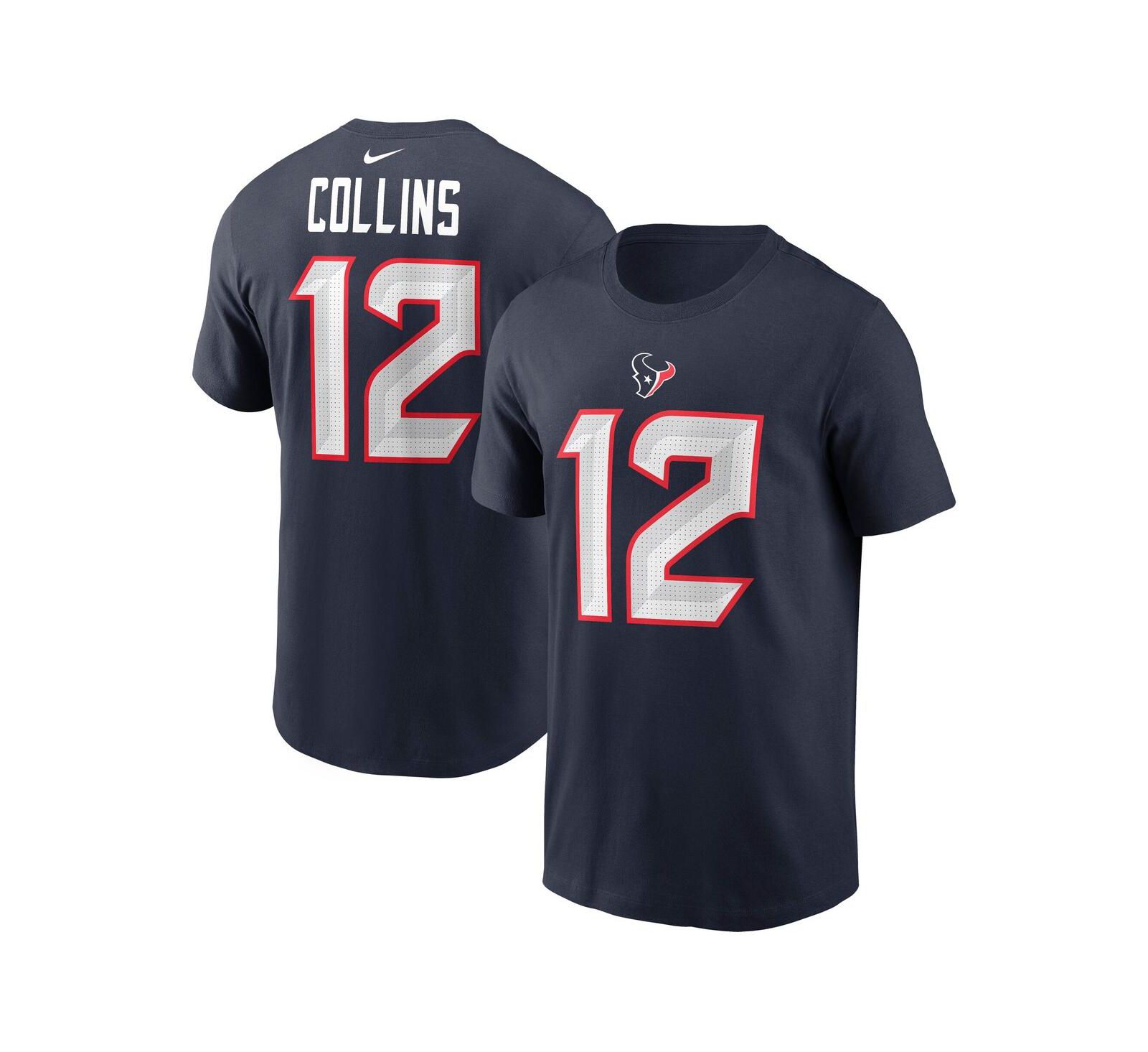 Мужская футболка Nike Nico Collins Navy Houston Texans Name & Number