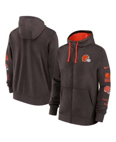 Мужская толстовка Nike Brown Cleveland Browns Club Full-Zip Hoodie Jacket