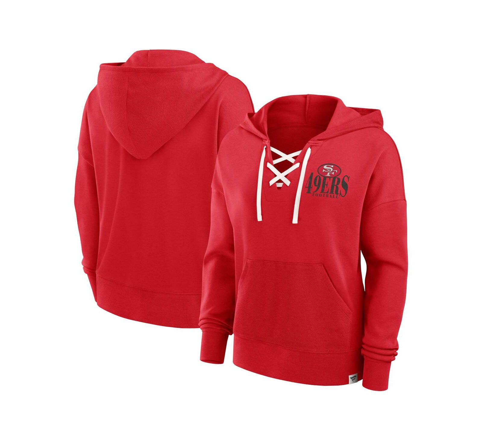 Женское худи Fanatics Scarlet San Francisco 49ers Blitz Left Lace-Up