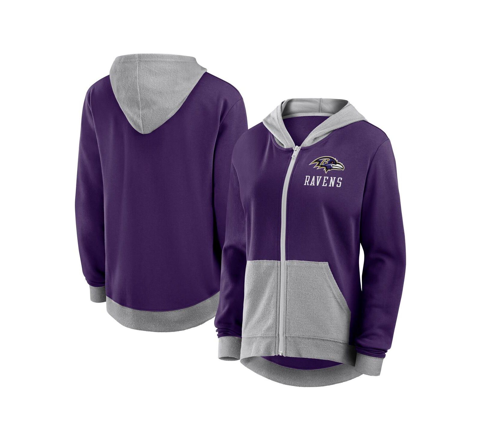 Женское худи Logo Athletic с логотипом Baltimore Ravens, фиолетовая, из футера
