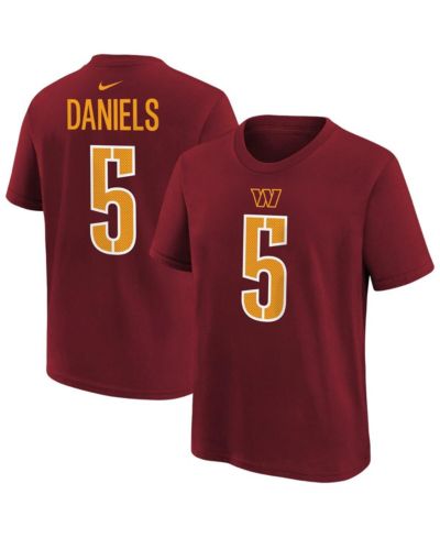 Nike Toddler Jayden Daniels Burgundy Washington Commanders Player Name & Number T-Shirt