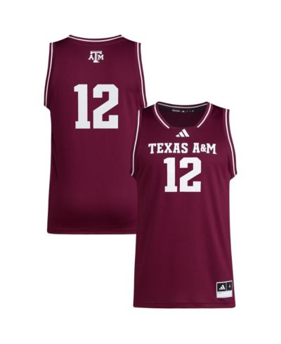 adidas Мужской 12 Maroon Texas A&M Aggies Replica Swingman Jersey