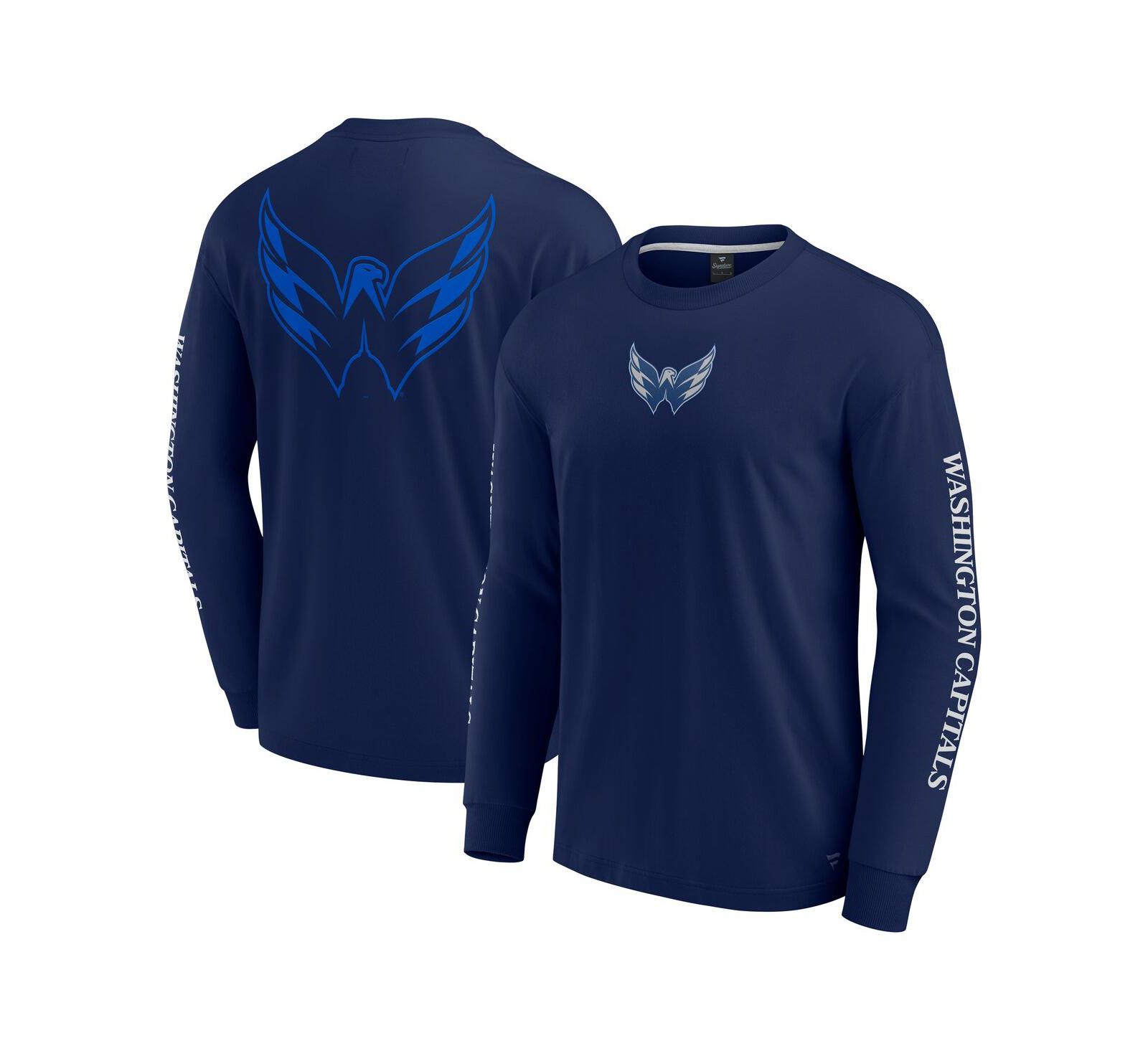 Fanatics Men's Navy Washington Capitals Elements Strive Long Sleeve T-Shirt