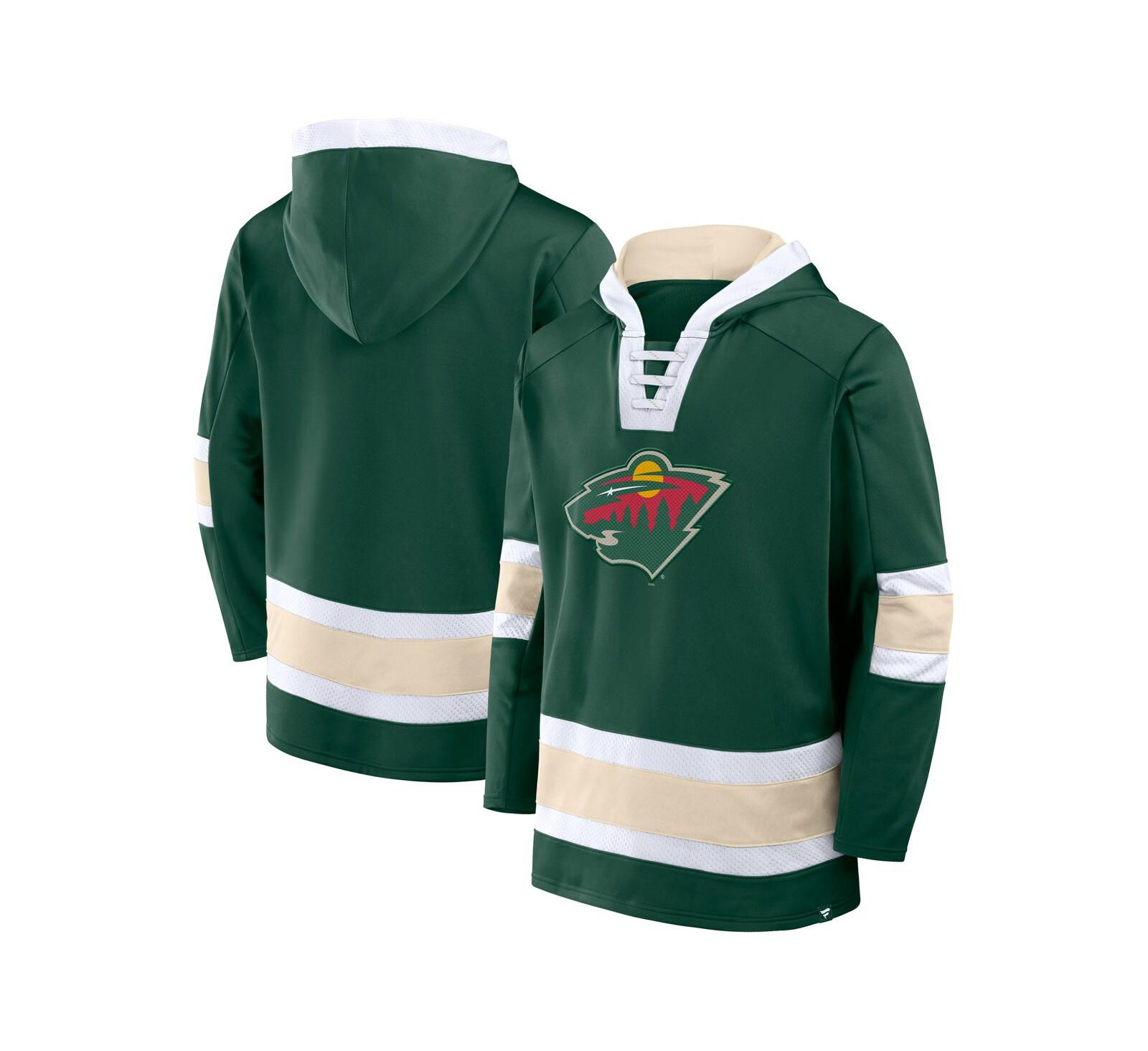 Мужское худи Fanatics Minnesota Wild Inside Line из флиса, зеленое