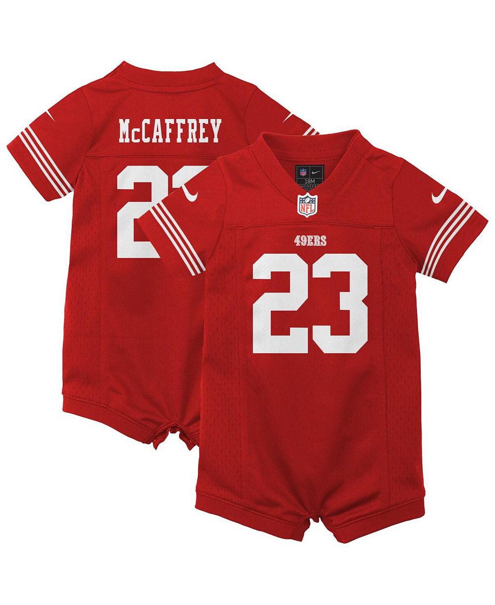 Детское игровое боди-джерси Nike Christian McCaffrey Scarlet San Francisco 49ers для мальчиков и девочек