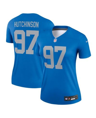 Женский спортивный топ Nike Aidan Hutchinson Blue Detroit Lions Alternate Legend Player Performance