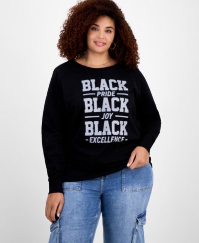 Графическая футболка Hybrid Apparel Trendy Plus Size Black History Month Long Sleeve